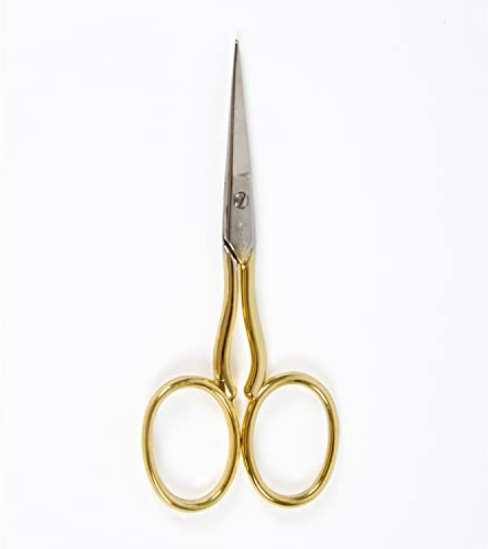 DMC U1082 Handicraft Scissors, Hardanger, For Embroidery, Total Length 3.5 inches (9 cm), Storage, Vinyl Case Included