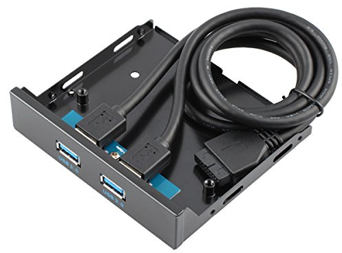 CY USB 3.0 Dual Port Front Panel to Motherboard 20Pin Connector Cable for PC 3.5 Floppy Bay