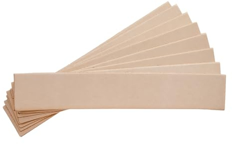 Realeather C0138-08 Bookmarks for Leathercrafting, 7 x 1.25, Natural, 8-Pack