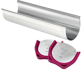 Gobel - Moule à Buche Étanche en Acier Inoxydable - Capacité 1,5 L - Fabriqué en France - Idéal pour les Professionnels de la Boulangerie et de la Pâtisserie - 30 x 8,5 x 6,8 cm