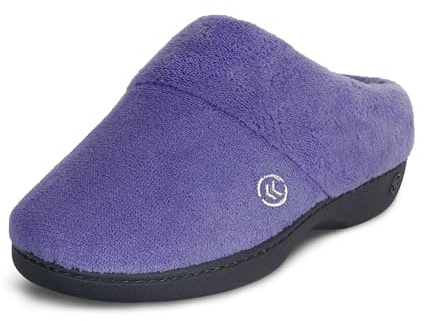Isotoner Womens Terry Slip in Memory Foam Clog Deep Periwinkle Women's 9/10 M