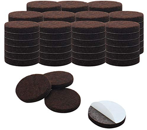 uxcell 70pcs Furniture Pads Round 3/4 Self-stick Non-slip Anti-scratch Felt Pads Floors Protector Dark Brown