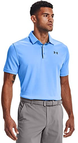 Under Armour Men's Tech Golf Polo, Carolina Blue (475)/Pitch Gray, 3X-Large Tall