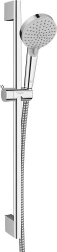 hansgrohe Duschset Vernis Blend, Duschkopf mit Duschschlauch und Duschstange 0,65m, Handbrause mit 2 Strahlarten, Chrom