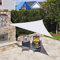 Toldo Vela Impermeable Exterior Terraza, Triangular Rectángulo 3x4x5m, Toldos Velas de Sombra para Patio Jardin, Tela Oxford Resistente, 95% Protección Rayos UV, para Jardim Pérgola - Blanco