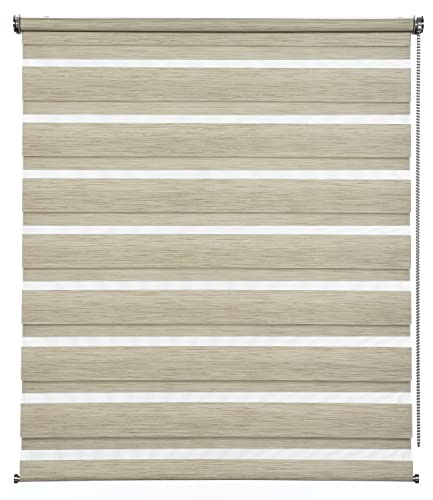 Gardinia De Luxe Estor Doble, Poliéster, Mezcla de Capuchino, 50 x 180 cm