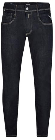Replay Herren Jeans Anbass Slim-Fit Hyperflex Forever Dark mit Stretch, Dark Blue 007 (Blau), 34W / 32L