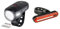 SIGMA SPORT - Aura 45 | LED Fahrradlicht 45 Lux & Fischer Fahrrad LED Akku-Stableuchte, 50 LEDs, Rücklicht, Rear mit Akku und USB-Ladefunktion, Spritzwasserschutz nach IP44, StVZO-zugelassen