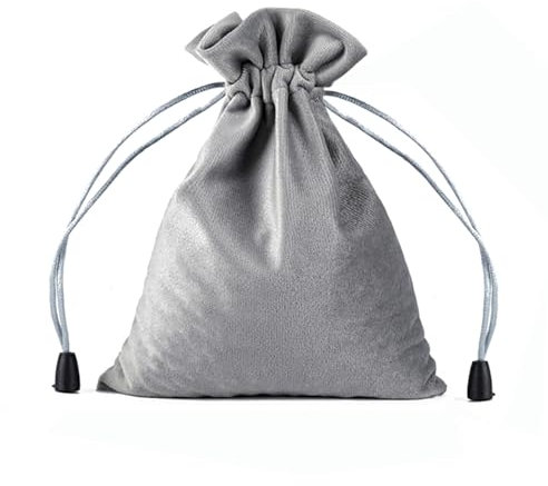 1 Stück Samt Schmuckbeutel mit Kordelzug,30x40cm Stoff Säckchen Zum Befüllen,Samt Säckchen Geschenksäckchen Samtbeutel Aufbewahrungsbeutel Stoffbeutel Geschenkbeutel Mehrzweck Beutel,Grau