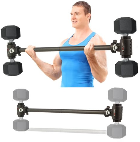 Acefuture Hyperbell Dumbbell Converter - Convert Dumbbells to Barbell Set and Kettlebell for Home Fitness - Adjustable & Up to 200 lb Capacity Weight Barbell for Weight Lifting (Barbell Converter)