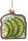 Kaemingk Christbaumschmuck Glas 8,6cm - Avocado Toast Figur zum Aufhängen - mundgeblasen - Weihnachtsbaum Anhänger für Weihnachten - Christbaumanhänger & Weihnachtsbaumschmuck - Brot Grün Braun
