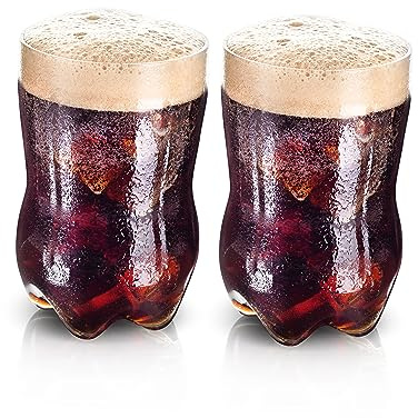 BARGRIN 2 Vasos de cristal de 750ml para fernet - Botella cortada de vidrio para fernet - vaso de fernet