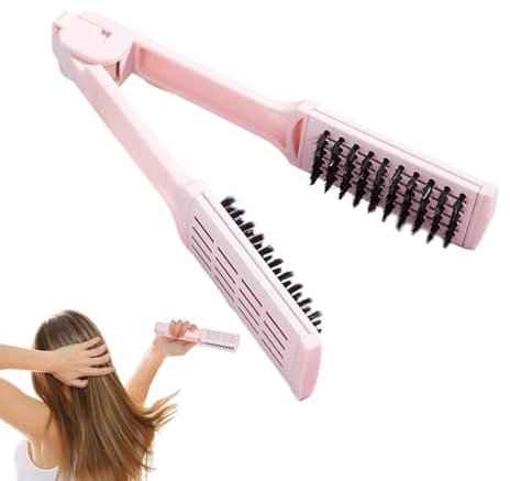 Cepillo alisador de pelo, peine alisador de pelo - Cepillo calentador de cabello inalámbrico portátil,Plancha de Peine Caliente, Plancha alisadora con Peine Incorporado para Hombres, Amigos, esteticis