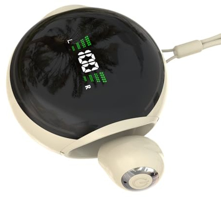 Générique Écouteurs Semi-Intra-Auriculaires | Écran Digital LED Intégré | Son HD Portable avec Réduction de Bruit - Usage Familial, Professionnel, Maison, Voyage et Sport