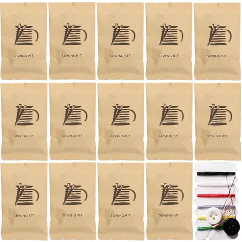 30Pcs Luxury Individually Wrapped Eco-Friendly Quick Repair Emergency Travel Sewing Kit; Disposable Hotel Sewing Kit with Needles Button Threads Safety Pin for Hotel Travel Use; Outdoor Sewing Repair