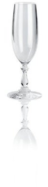 Alessi MW02/9 Dressed Bicchiere per Spumanti e Champagne, Vetro Cristallino, Trasparente, Set da 4