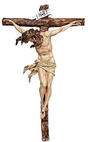 Pacific Giftware - Crucifijo de pared de resina de Jesús, 50,8 cm, decoración del hogar
