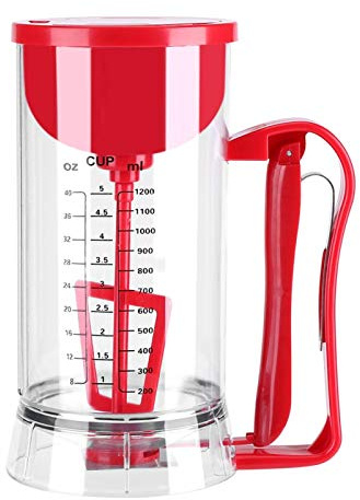 Akozon pancake mixer + cordless electric battery powered dispenser cupcake waffle batter maker machine maschine mi