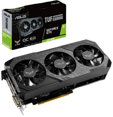 ASUS TUF Gaming GeForce GTX 1660 Super 6G OC Edition Gaming Grafikkarte (6GB DDR6 Speicher, HDMI, DVI, DIsplayPort, PCIe 3.0, IP5X)