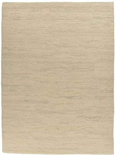 Original Berber Teppich aus 100% nachhaltiger Schurwolle; handgeknüpft, weich und robust aus Marokko | 60 x 90 cm; Farbe: Jaspe | Florrfäden: ca. 102400 | THEKO die markenteppiche - Taza Royal