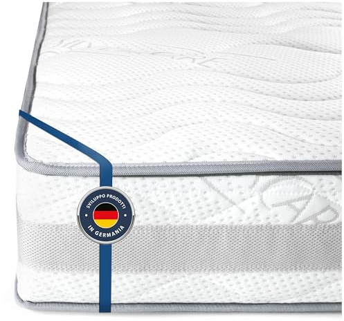 BMM Materasso Comfort 23 160x190 cm, H2 medio, materasso in schiuma di lattice certificato Öko-Tex, 7 zone ortopediche, altezza 23 cm, prodotti in Germania