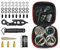 FOX SMILING Dart Tool Kit, 145PCS, with Steel Rubber O Ring, Stone Sharpener Dart Repair Accessories Set Flight Protector and Weight Add A Grams,Small Packaging Easy Carrying (145 Stücke)