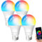 ANTELA Alexa Glühbirne E27 9W 1000LM RGB 2700K-6500K Warmweiß Kaltweiß Licht Smart WLAN LED Dimmbare Birne Lampe, Kompatibel mit Google Home, 4PCs