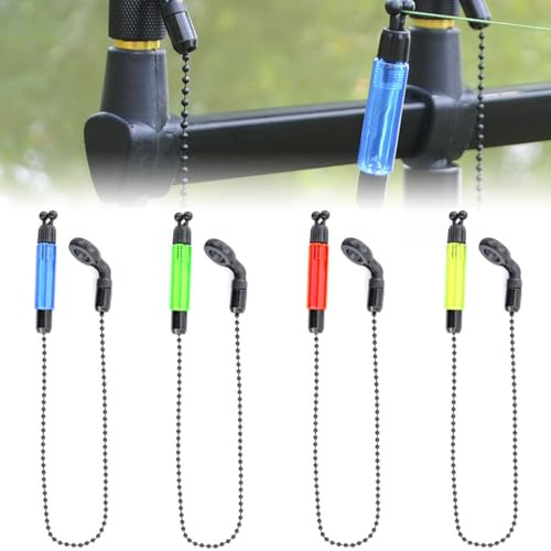NIYATA 4 PCS Chain Indicateur Morsure de pour Carpe D'Activité, Ecureuil Carpe, Balanciers pour La Pêche à La Carpe, Swinger Peche Carpe, pour La Pêche Nocturne de La Carpe