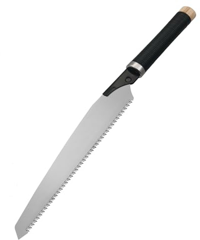 25 cm japansk dragsåg, 17 TPI universell handsåg, smal sidosåg med avtagbart blad med ett kanter, trähandsåg för träbearbetningsverktyg