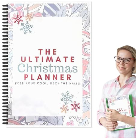 Planificador de Navidad definitivo,El mejor planificador navideño,Libro organizador de vacaciones: el organizador definitivo con una lista de compras para Navidad