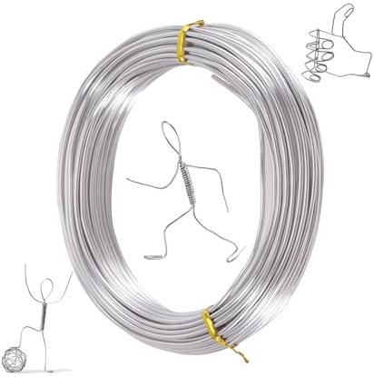 Wire for Crafting,Craft Wire 1mm,35M 18 Gauge Aluminum Crafting Wires for Jewellry Making,Florist Craft DIY Sculptures,Embellishments,Modelling Making (1MM 35M)
