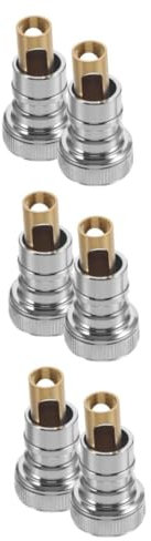 Housoutil 3 Set Connettore Di Arresto Automatico Dell'acqua Lavello Macchina Tubo Flessibile Rubinetto Affrettato Drenare Morsetto Tappo Lavatrice Ottone Silver 2 Pezzi * 3