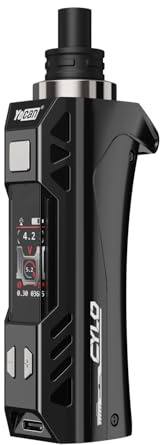 Yocan Cylo Digital Wax & Concentrate Vaporizer, Colour Screen, Pecision Temp Control, 1300mAh Battery, Rainbow LED Lights, Premium Ceramic Heating Element, 510 Connection, USB Type-C (No Nicotine)