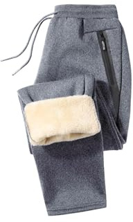 PrimeCrest Mens Tracksuit Bottoms Fleece Lined Joggers Winter Sweatpants