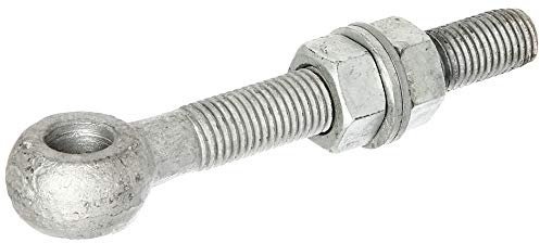 GAH-Alberts 417284 Perno de ojo con accesorios, adecuado para bisagras de puerta - galvanizado a fuego, rosca: M20, longitud: 150 mm