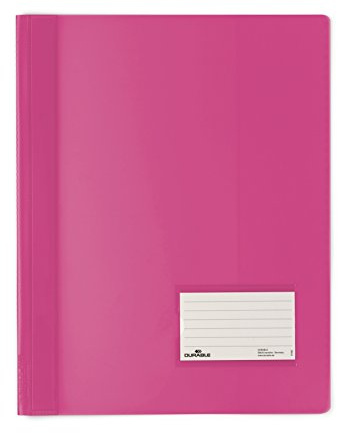 DURABLE Hunke & Jochheim snabbhäftare DURALUX®, genomskinlig folie, för A4-bredd, 280 x 33, mörkrosa