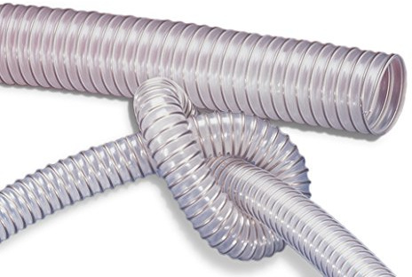 PU Flexible Ducting Hose, 100mm ID x 6m Length - Fully Antistatic Polyurethane - Dust & Fume Extraction, Woodworking, Ventilation