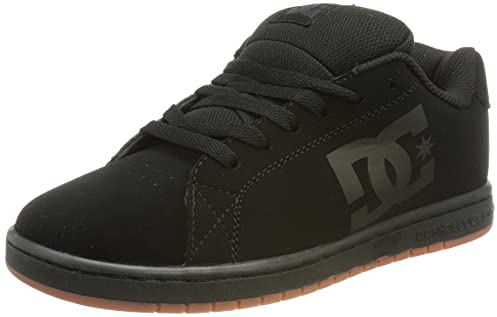 DC Shoes Baskets Gaveler en Cuir pour Homme, Black Gum, 44.5 EU