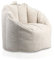 Ecopuf Simone - Pouf en velours avec repose-pieds et rembourré - Poignée et double fermeture éclair anti-perte Din 75 x 73 cm