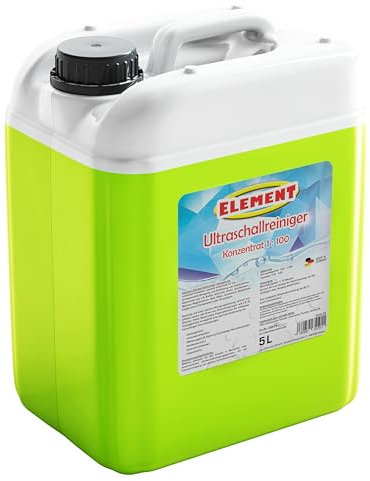 Ultraschallreiniger I Konzentrat 1:100 I 5 Liter I zur Reinigung von Brillen, Schmuck, Uhren, Münzen und sonstiger Kleinteile im Ultraschallbad
