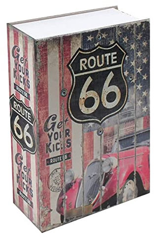 HIULLEN Cassaforte Libro con Serratura a Combinazione, Cassaforte per Libri Segreti, Cassetta Portavalori a Forma di Libri Portatile per Conservare Contanti Gioielleria (Strada Statale 66)