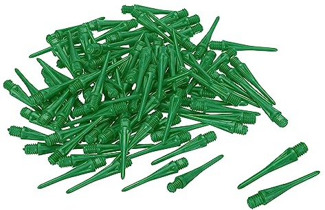 PATIKIL Plástico Dardos Puntas, 30 Paquete 2BA Rosca Blandos Dardos Puntas Repuesto Plástico Punta Blanda Punta Dardos Accesorios, Verde