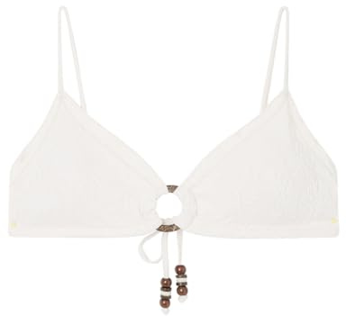 Women' Secret, Mujer, Top Bikini Blanco Triangular Relleno Anilla, Ivory, 95B