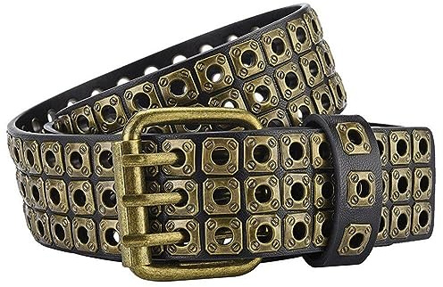 Cinturón De Remaches Cuadrados Retro con Hebilla De Aguja De 3 Unisex Hip-Hop Punk Y2k Cinturón De Estilo para Y Entusiastas De