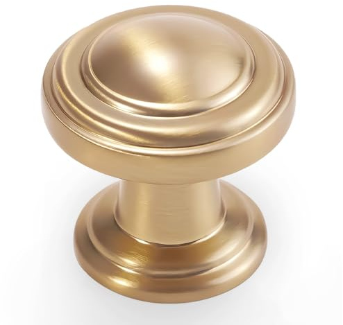 POVEFONK 10 Pack Champagne Bronze Kitchen Cabinet Knobs Gold Drawer Knobs Kitchen Cabinet Hardware Zinc Alloy Handles Drawer Knobs Dresser Handles