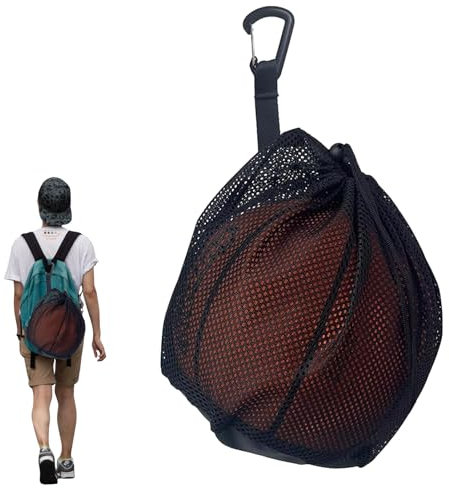 ATSGLZN Ballnetz 1 Ball,Ballsack aus Oxford,Fußballnetz Fussballnetz Basketball Tasche Rucksack Tragbare Volleyball Zubehör