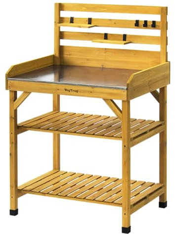 VegTrug® Pflanztisch, 100% FSC zertifiziertes Holz, 81 x 56 x 125 cm, Natur