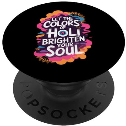 Holi Festival of Colors Poudre vibrante pour fête indienne PopSockets PopGrip Adhésif