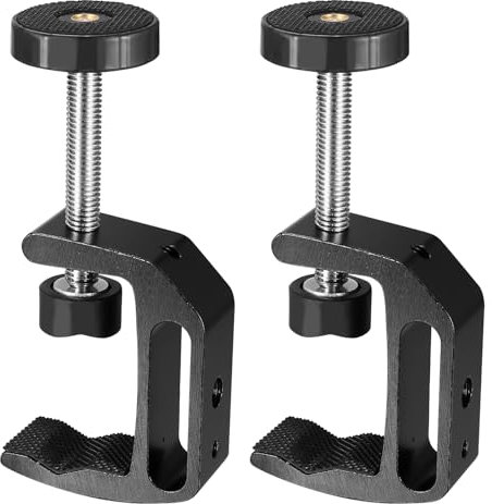 2 Pcs C Clamps Heavy Duty Adjustable Metal Tiger Screw Clamps for Woodworking Drawer Front Installation Welding Crafts Desk Mounting Table Clamp(0-47mm)