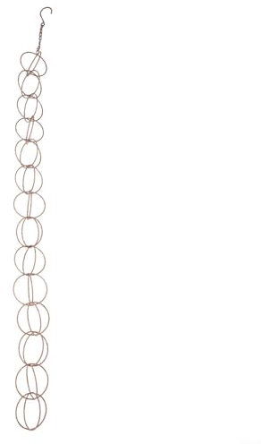 babominimer 1 chaîne de pluie élégante en métal, chaîne de pluie avec un carillon éolien, idéale pour les toits, auvents, abris de jardin (anneau)